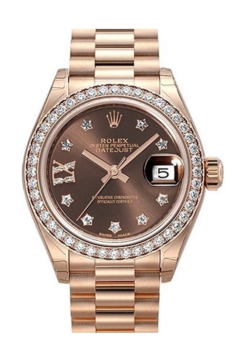 rolex lady datejust rose gold